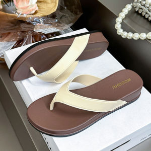 Free Shipping 2026 Minimalist Flip-Flops For Beach Vacations Color-Blocked Versatile Thick-Soled WomenS Outdoor Summer Sandals