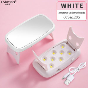 8W Nail Art Dryer LED UV Lamp Portable Nail Art UV Gel Varnish Curing Machine USB Charging Manicure Tool