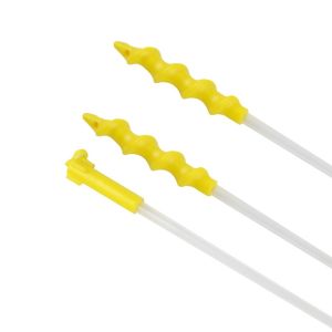 100pcs Spiral tip rubber A.I. Catheter for Pig Sow Gilt Breeding Curled catheter for Pig Spiral Catheter