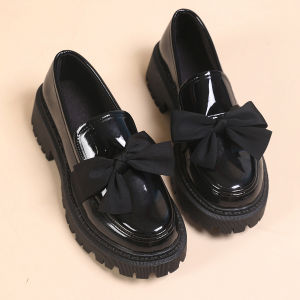 2025 Spring And Autumn New Large Size WomenS Loafers With Bowknot Thick-Soled Vintage Leather Shoes WomenS Loafers In Stock