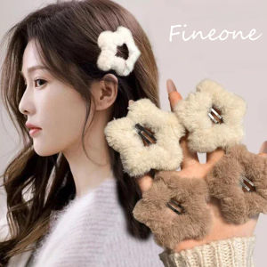 1PCS Plush Star BB Hair Clips for Women Hairpins Cute Fluffy Side Bangs Clips Fashion Headdress Hair Accessories