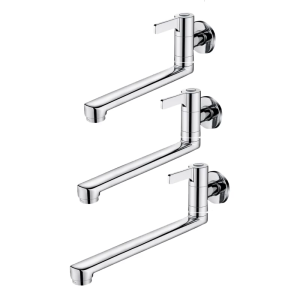 Wall Mounted Sturdy Brass Materials Cold Water Tap for Kitchens Supplies and Bathrooms with Ergonomic Portable Designs