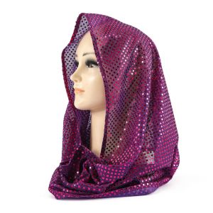 COUPLECOL Breathable Sequin Hooded Headscarf Lightweight Solid Color Glitter Turbante New Polyester Soft Sequin Head Wraps Party