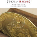 准提镜纯铜黄准提佛母像菩萨咒家用家居客厅摆件小铜镜复古风中式 Chunti mirror pure copper yellow Chunti Buddha mother like Bodhisattva mantra Home furnishing living room decoration small bronze mirror retro style Chinese style. 