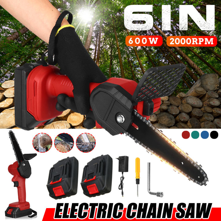 88V 6 Inch Electric Chainsaw Garden Power Saw Cordless Chain Saw ...