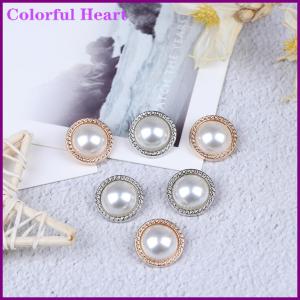 Colorful Heart 10pcs Metal Shank Buttons for Sewing Scrapbooking DIY Craft Decoration