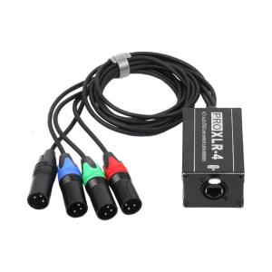 4 Channel 3Pin Networking XLR Cable for Stage Sound Lighting Recording Studio RJ45 Networking Home Recording Studio