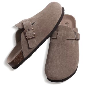 Crestar Genuine Suede Clogs for Women Men Fashion Soft Cork Footbed Leather Mules New Comfort Potato Shoes with Arch Support2026