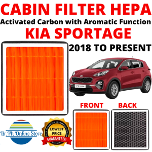 Cabin Filter HEPA Activated Carbon with Aromatic Function for Kia Sportage 2018 to 2026 PN: 97133-D1000