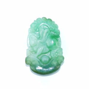 Natural Kalung Liontin Batu Permata Giok Burma Green Jade It Jade Grade A