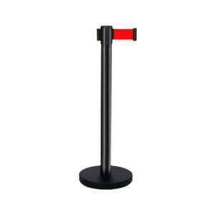 【COD】Crowd Control StanchionStainless Steel Crowd Control Barrier 2 m Red Retractable Belt Stainless Stanchion Post With Belt Retractable Solid Base Stanchion Post Rope For Hotel Queue Stand Retractable Belt Barrier Crowd Control Stanchion