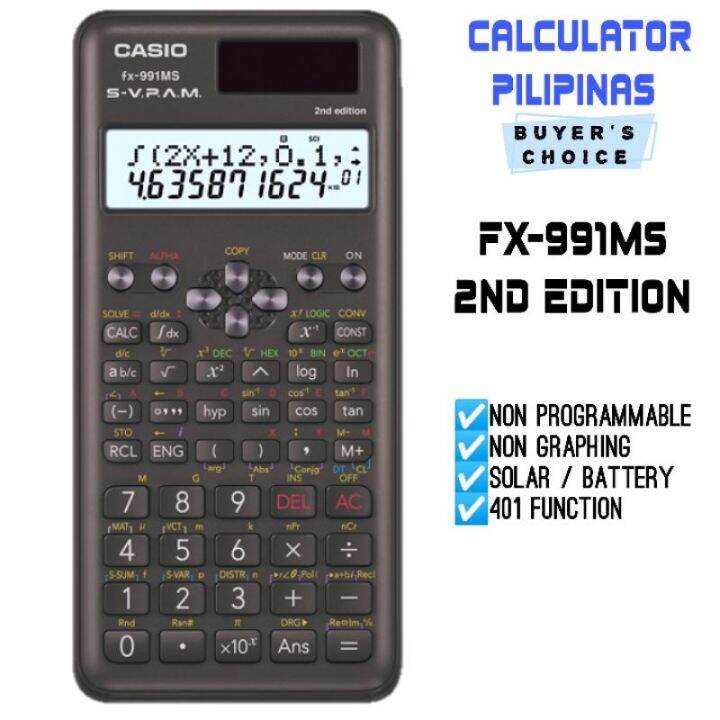 COD CASIO FX - 991MS SCIENTIFIC CALCULATOR | Lazada PH