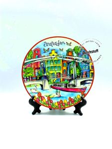 Amsterdam Decorative Plate with Stand 15cm [Direct Import from The Netherlands]