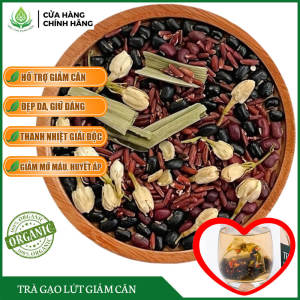 ✅[CHÍNH HÃNG] Trà Gạo Lứt Giảm Cân gồm Gạo Lứt Đậu Đen Hoa Nhài Cỏ Ngọt Kỳ Tử Đậu Đỏ Lá Nếp - Siêu Thị Thảo Mộc