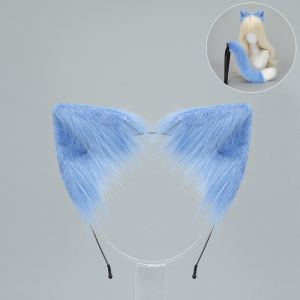 DOOUR Đồ chơi nhồi bông Băng đô tai mèo Thực tế Làm thủ công Dây buộc tóc hình tai thú Lolita Bộ đuôi mèo lông xù Đồ dùng tiệc tùng