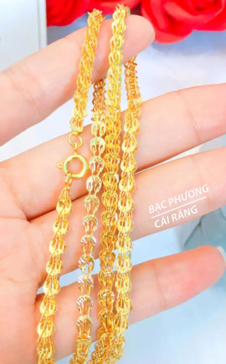 [Mẫu Vàng Ý] Dây Chuyền Đuôi Phụng Mạ Vàng 18K Thời Trang