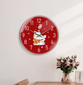 8 Inch small cartoon Wall ClockSilent Non-Ticking Battery Operated  Wall Clock for Home/Office Decor