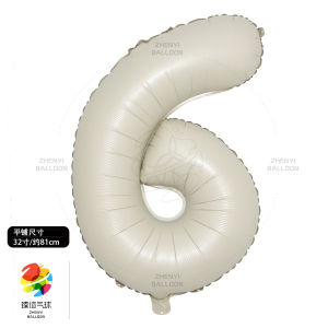 32 inch crystal cream(0-9) number balloon wedding decoration balloon children birthday decoration aluminum foil balloon party supplies festival partyneeds birthday decor anniversar