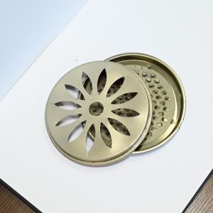 Fireproof Mosquito Coil Incense Plate Holder Sandalwood Coil Holder Metal Katol Plate with Lid Cover