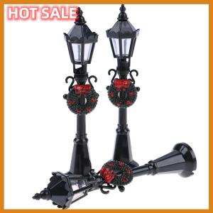 🔥🔥🔥dingdaocunz 1 12 Dollhouse Miniature Christmas Park Street Lamp Doll Streetlight Decor Toy