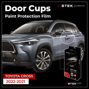 ฟิล์มกันรอยรถยนต์ ฟิล์มเบ้ามือจับประตู TOYOTA CROSS 2022-20219ตรงรุ่น แถมน้ำยกับยางรีดฟิล์ม  STEK ฟิล์มกันรอยขีดข่วนที่ดีที่สุด