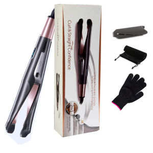 Hengfa Lina 2 in 1 Hair Straightener And Curler Twist Straightening Curling Iron Professional Negative Ion Fast Heating Styling Flat Iron
