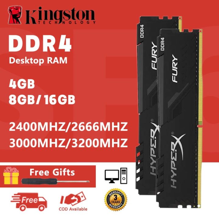 Kingston HyperX FURY Desktop DDR4 RAM 4GB 8GB 16GB