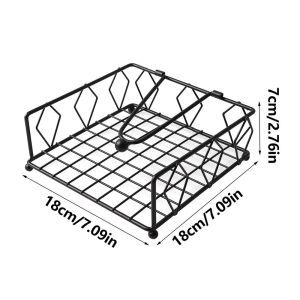 OPEAREY with Weighted Arm Napkin Holder Square Decorative Holder Rustic Napkin Tray Elegant Metal Napkin Box