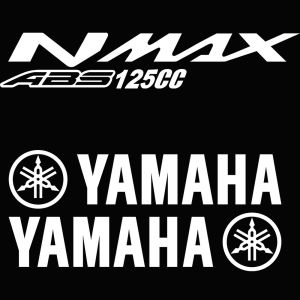 Yamaha Logo Stickers Plate Motorcycles CutOut Vinyl Emblem Set Sidebar Fuel Tank Logo Reflective Waterproof NMAX 125CC Decal Decorative Accessories