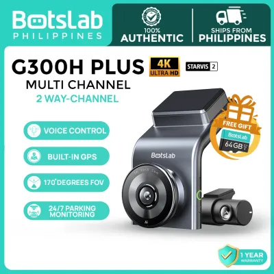 Botslab G300H Plus Front and Rear Camera | 4K UHD Resolution | Starvis 2 | Built-in GPS | With 64gb microSD Card
