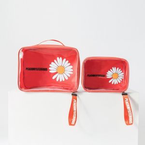 Bayar Di Tempat - Pouch Kosmetik Bunga / Tas Makeup Travel Size Serbaguna