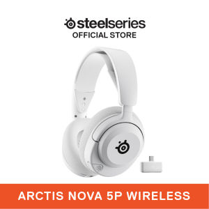 SteelSeries Arctis Nova 5P Wireless For PS5 Gaming Headset Tempest 3D Audio 2.4GHz / Bluetooth Headphone White 61674