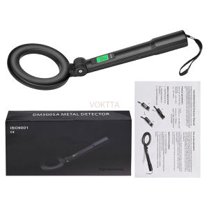 เครื่องตรวจจับโลหะแบบมือถือ DM3005A พร้อมจอแสดงผล LED เครื่องสแกนความไวสูง3โหมดเพื่อการตรวจจับที่แม่นยำ