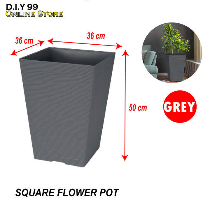 EXTRA LARGE Square flower pot / Modern Design Flower Pot Indoor ...