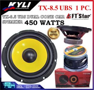 【KYLI】 FT STAR TX-SUB 8.5 inches 450 watts Dual Cone 4 ohms Car Speaker Sold per pc(Random Color)