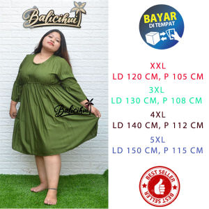 Balicihui Dress Emily Dress Jumbo Plus Size Dress Wanita Dress Bali Dress Pendek Wanita Dress Jumbo Wanita