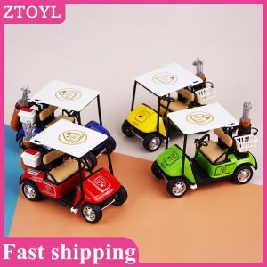 ZTOYL💝 1:12 Dollhouse Miniature Golf Cart Model Alloy Pull-back Car Kids Pretend Play Toys Doll House Accessories