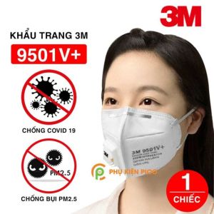 Khẩu trang 3M 9501V+ chống bụi siêu mịn PM2.5 kháng khuẩn bảo vệ sức khỏe
