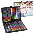 168pcs Art Set - Coloring Set Super Mega Rollerball Pen Colorful Pencil Wax Crayon and Oil Painting Brush Set Watercolour Puffs Plastic Palette Pencil Sharpener Sale COD. 
