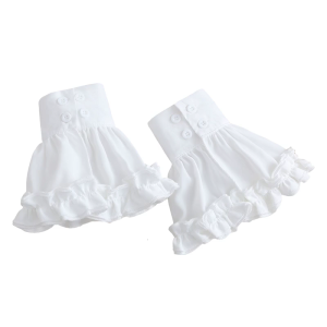 Ruffle Flared Arm Covers Decorative Sleeves Wrist Cuffs With Lace Design For Women Daily Wear Formal Event Arm Accessory