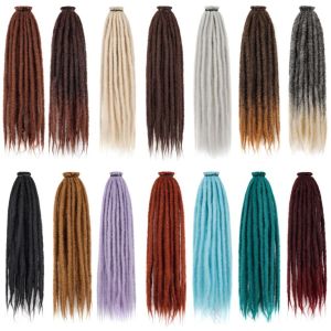 JPTD 24 Inch Synthetic Dreadlock Extension Reggae Style Ombre Color Hippie Dreads DIY Natural Crochet Braids Hair American
