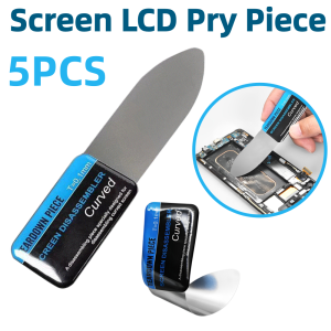 5PCS Screen LCD Pry Piece Steel Metal Mobile Phone Repairing Tool Ultra Thin Flexible Mobile Phone Curved LCD Screen Disassemble Opening Pry Card Tool