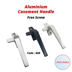 Premium Solid 608 Aluminium Window Handle / Pemegang Cermin Tingkap Kaca Casement Window Handle Casement Handle Lock CH-608 DIY Home Improvement