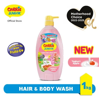 CARRIE JUNIOR Hair & Body Wash - Yoghurt Apple [1000g/475g/700g] [NEW TOY] Nourishing & 2X More moisturising