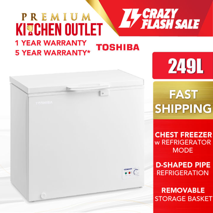 【Own Truck Delivery】Toshiba 249L 2 IN 1 Chest Freezer Fridge Duo ...