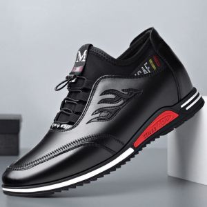 Mens business formal wear comfortable leather shoes height increase plate shoes casual shoes