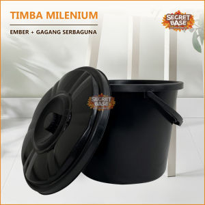 TIMBA MILENIUM - Gagang / Bak Air Cuci Baju / Timba Hajatan / Ember Tutup Plastik Murah