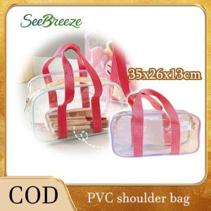 Transparent Beach Bag Pvc Jelly Bag Korean Cream Large-Capacity Fully Transparent Shoulder Bag Waterproof Baby Bag