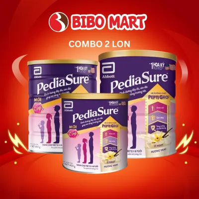 Combo 2 Lon Sữa PediaSure Hương Vani 400G/850G/1.6KG Tăng Đề Kháng Tăng Cân Phát Triển Trí Não Cho Bé 1 - 10 tuổi (Giao Mẫu Ngẫu Nhiên) - Bibo Mart