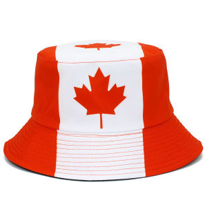 Hot-selling World Cup Canada flag pattern bucket hat fan cheer sun protection hat personalized bucket hat